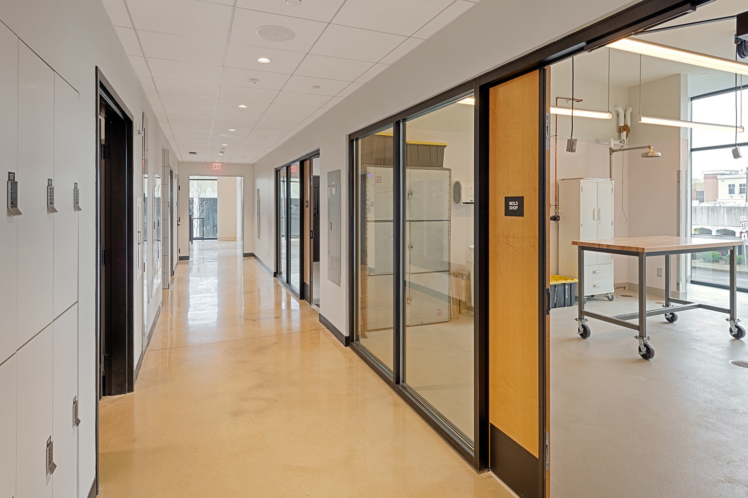 Entryway to wood shop